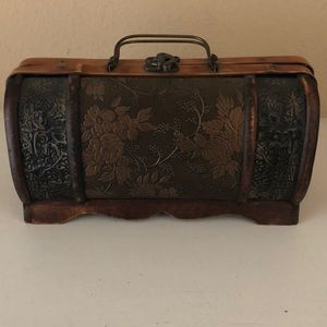 Adorable wooden handcrafted purse.